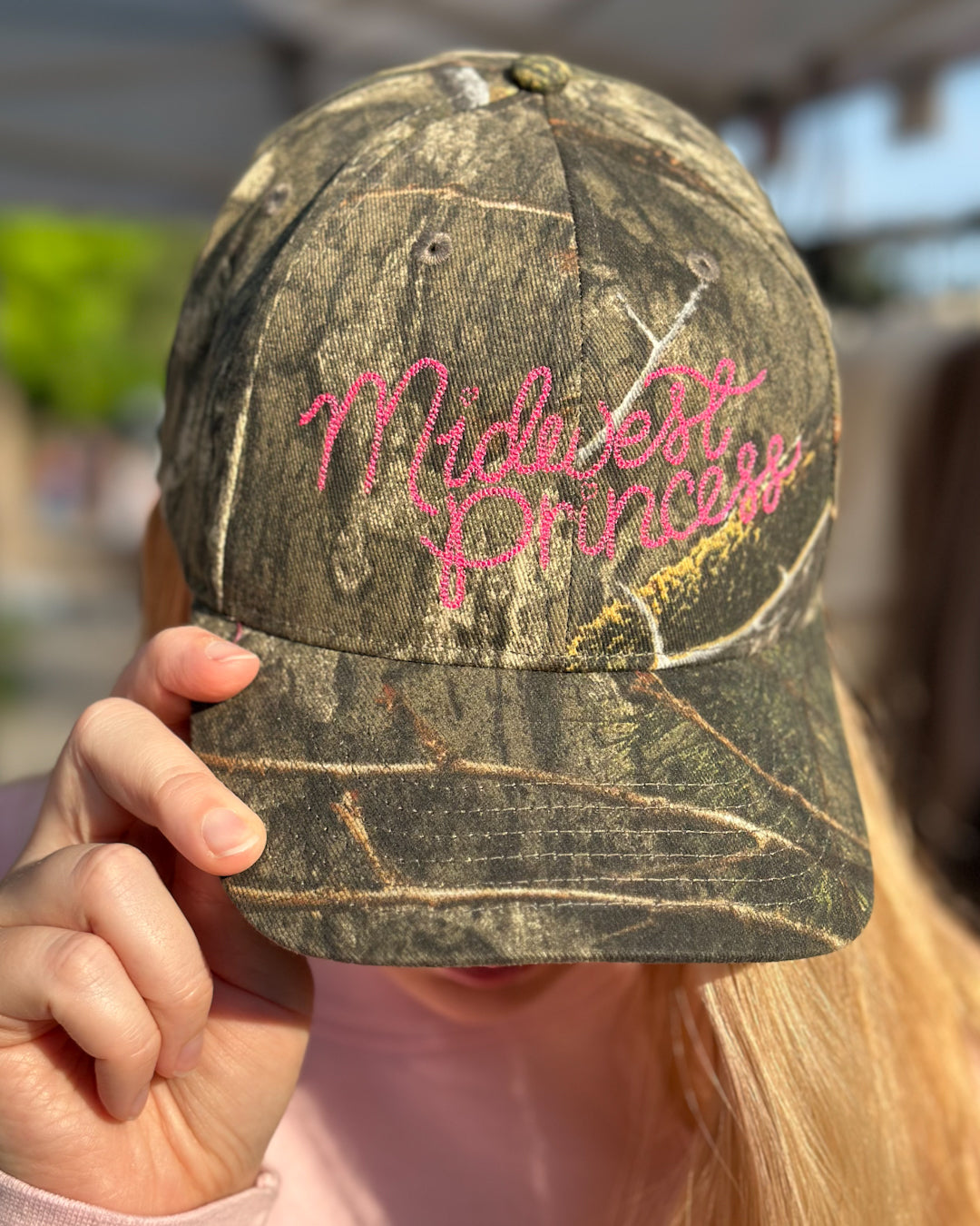 midwest princess embroidered camo hat