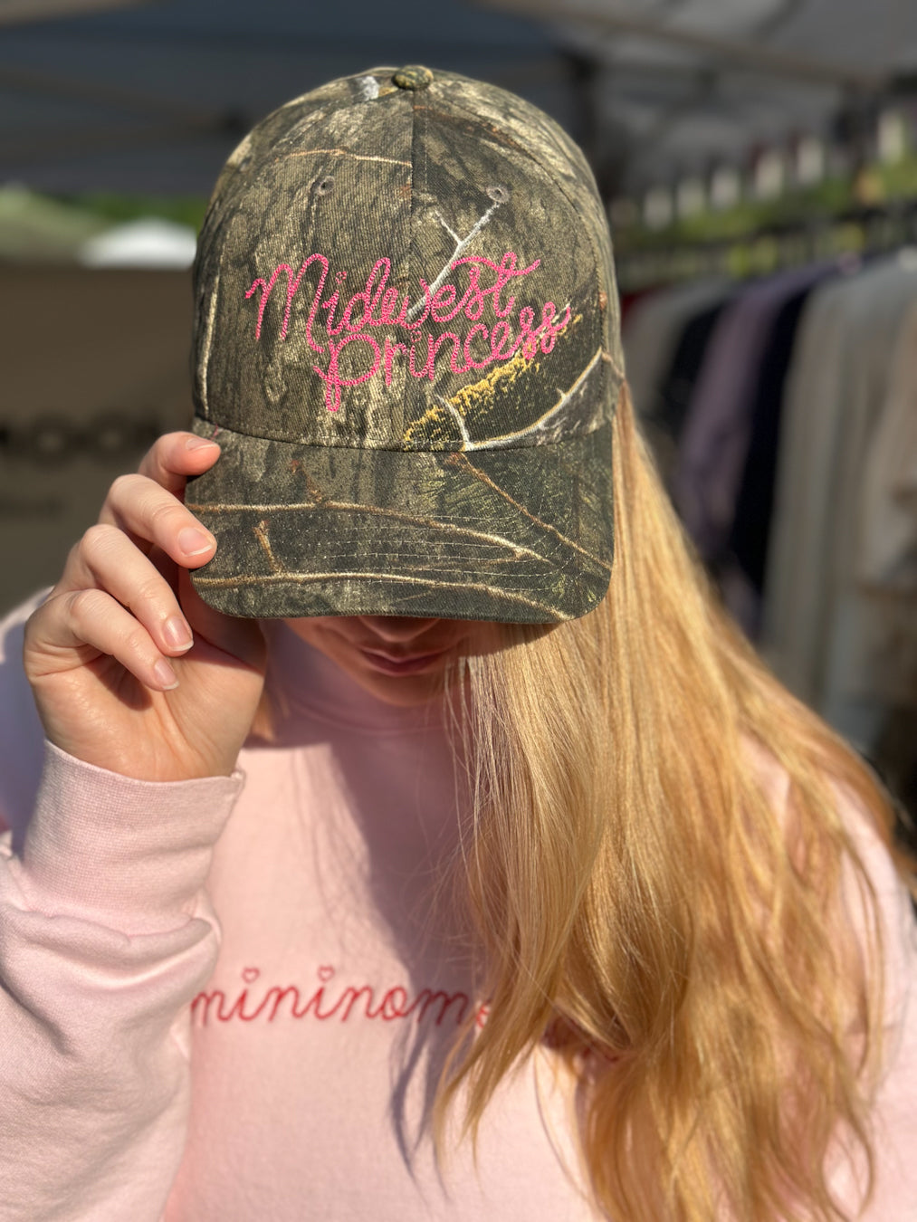 midwest princess embroidered camo hat